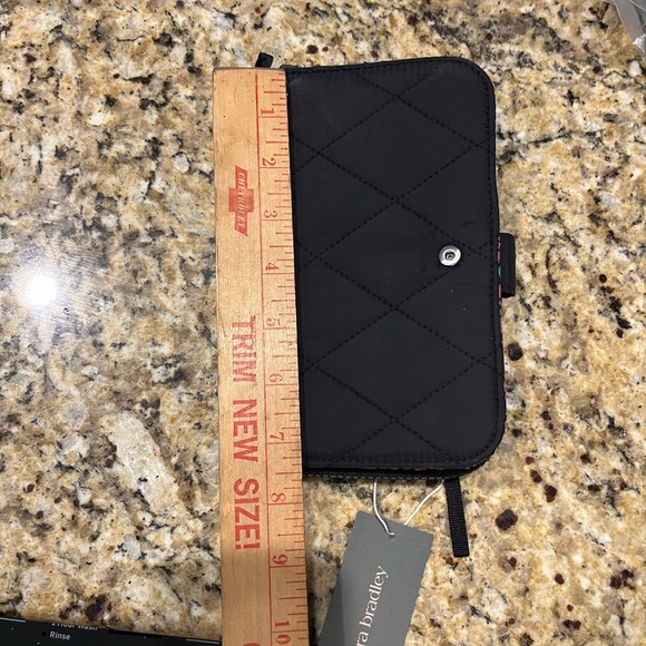 NWT Vera Bradley Black Quilted Wallet with Button Closure - Picture 4 of 5